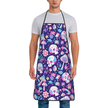 Chef Aprons for Men and Women - mushroom rainbow Skull cartoon Oil-Resistant Bib Aprons for Cooking Waterproof BBQ Grilling Kitchen Aprons Gifts for Women and Men
Chef Aprons for Men and Women - mushroom rainbow Skull cartoon Oil-Resistant Bib Aprons for Cooking Waterproof BBQ Grilling Kitchen Aprons Gifts for Women and Men