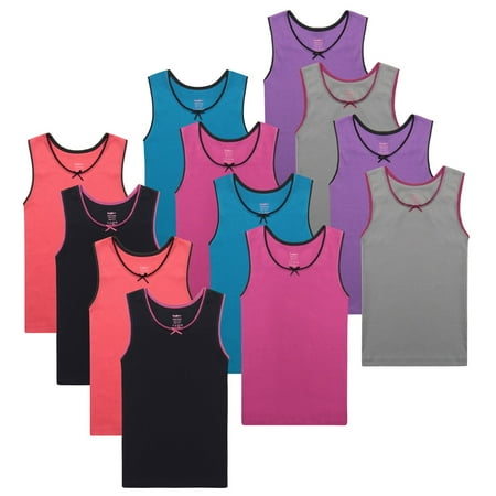 Buyless Fashion Girls Tagless Cami Scoop Neck Undershirts Cotton Tank With Trim and Strap (12 Pack)
Buyless Fashion Girls Tagless Cami Scoop Neck Undershirts Cotton Tank With Trim and Strap (12 Pack)