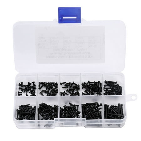 Super Store Online 250pcs 4-20 Size M2 Cross Round Head Self Tapping PA Screws Kit (Black)
Super Store Online 250pcs 4-20 Size M2 Cross Round Head Self Tapping PA Screws Kit (Black)