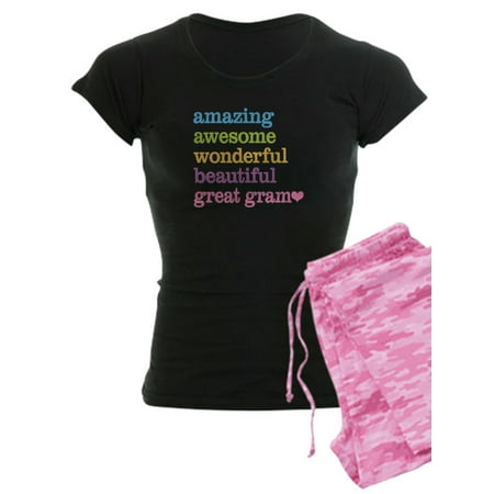 CafePress - Great Gram Amazing Awesome - Women s Dark Pajamas