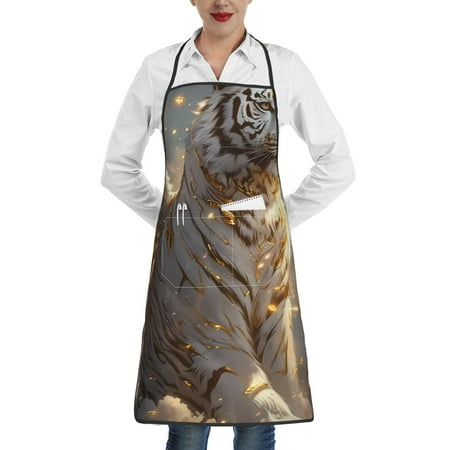Easygdp Golden White Tiger Apron Waterdrop Resistant with 2 Pockets Oil Resistant Cooking Kitchen Chef Apron for Women Men
Easygdp Golden White Tiger Apron Waterdrop Resistant with 2 Pockets Oil Resistant Cooking Kitchen Chef Apron for Women Men