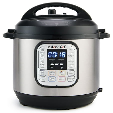 

Pot Duo 6-Quart 7-in-1 Electric Pressure Cooker with Easy-Release Steam Switch Slow Cooker Rice Cooker Steamer Sauté Yogurt Maker Warmer & Sterilizer Stainless Steel