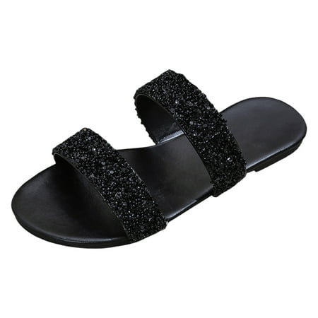 MIASHUI Womens Sandals Shoes Pattern Simple Sequin Decoration Round Toe Flat Bottomed Toe Breathable and Comfortable Casual Shoes Casual Summer Shoes Black 8
MIASHUI Womens Sandals Shoes Pattern Simple Sequin Decoration Round Toe Flat Bottomed Toe Breathable and Comfortable Casual Shoes Casual Summer Shoes Black 8