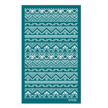 QUSENLON Leaf Geometric Clay Silk Screen Reusable Silkscreen Print DIY Printing on Clay