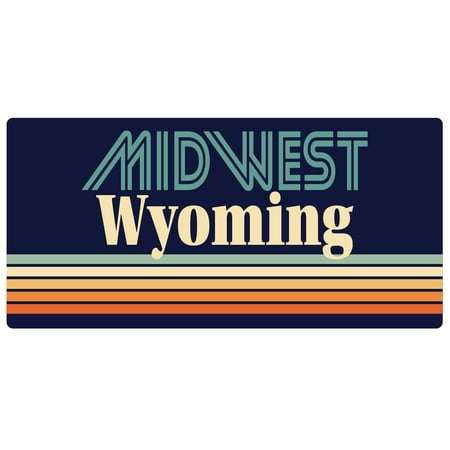 Midwest Wyoming 5 x 2.5-Inch Fridge Magnet Retro Design