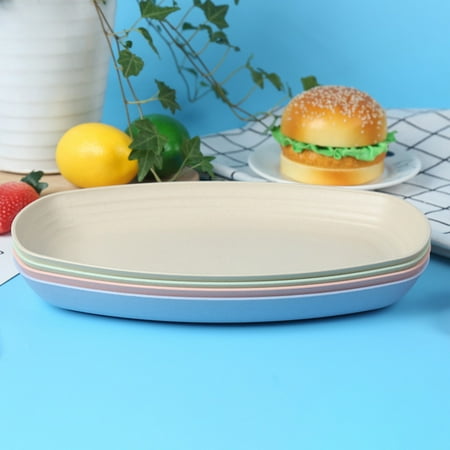 Bcloud Practical Anti-slid Base Food Plate Widely Used Anti-scratch Plastic Meal Plate for Home