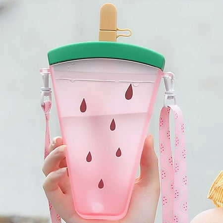 THREN Large Capacity Cute Water Bottle with Strap and Straw Reusable Plastic Juice Drinking Cup Portable Children Water Cup for Travel Outdoor
THREN Large Capacity Cute Water Bottle with Strap and Straw Reusable Plastic Juice Drinking Cup Portable Children Water Cup for Travel Outdoor