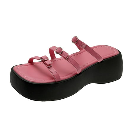 Platform Sandals for Women Buckle Straps Open Toe Slippers Summer Fashion Slide Sandals Comfort Outdoor Shoes
Platform Sandals for Women Buckle Straps Open Toe Slippers Summer Fashion Slide Sandals Comfort Outdoor Shoes