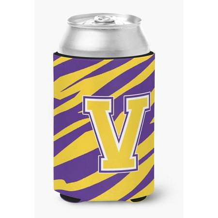 Monogram - Tiger Stripe - Purple Gold Can or Bottle Beverage Insulator Initial V
Monogram - Tiger Stripe - Purple Gold Can or Bottle Beverage Insulator Initial V
