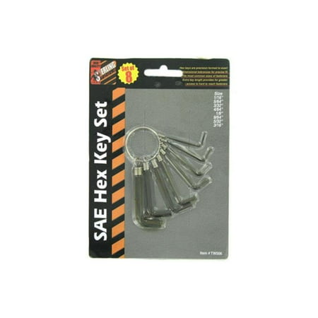 8 Pack sae hexagonal key set - Pack of 72