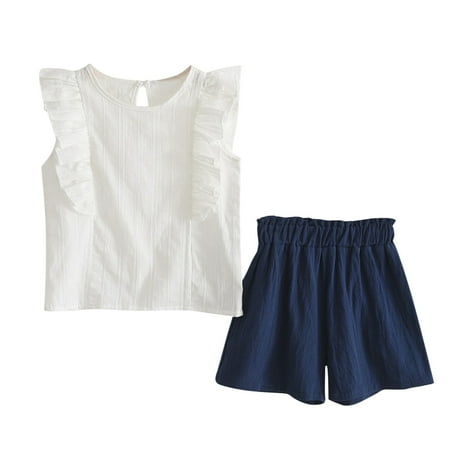Toddler Kids Baby Girls Summer Clothes Casual Solid Ruffle Sleeveless T Shirt And Shorts 2PCS Outfits Set 2-7Years
Toddler Kids Baby Girls Summer Clothes Casual Solid Ruffle Sleeveless T Shirt And Shorts 2PCS Outfits Set 2-7Years