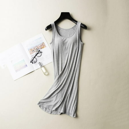 Feiona Women Sleeveless Vest Nightdress Comfort Chest Pad Sleepwear Summer Autumn Loose Long Sleepshirt M-2XL
Feiona Women Sleeveless Vest Nightdress Comfort Chest Pad Sleepwear Summer Autumn Loose Long Sleepshirt M-2XL