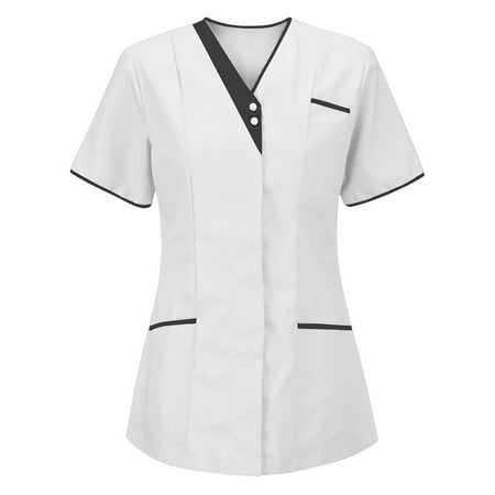 Frostluinai Savings Clearance Women s Work Uniform with Two Pocket V-Neck Scrub Top Color Blocking Short Sleeve Women Shirt with Buttons S-3XL
Frostluinai Savings Clearance Women s Work Uniform with Two Pocket V-Neck Scrub Top Color Blocking Short Sleeve Women Shirt with Buttons S-3XL
