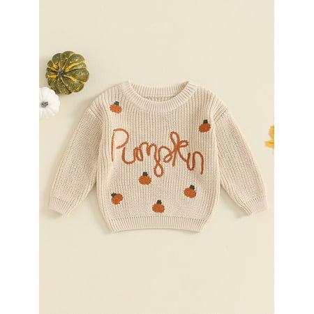ESASSALYY Toddler Knit Sweaters Long Sleeve Round Neck Pumpkin Embroidery Pullover Kid Fall Tops
ESASSALYY Toddler Knit Sweaters Long Sleeve Round Neck Pumpkin Embroidery Pullover Kid Fall Tops