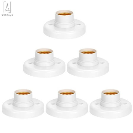 Gustavedesign 6 Pack E27 Light Bulb Pendant Lamp Round Fixing Base Holder Screw Cap Socket Adapter White
Gustavedesign 6 Pack E27 Light Bulb Pendant Lamp Round Fixing Base Holder Screw Cap Socket Adapter White