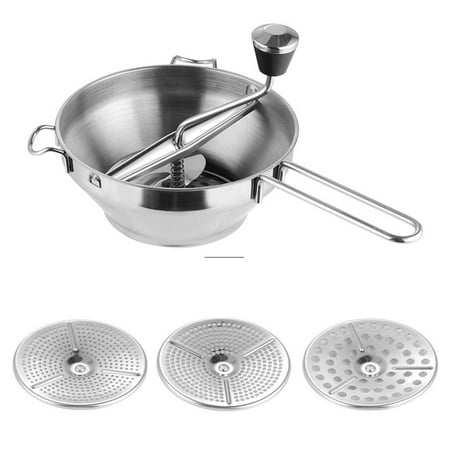 Manual Food Grinder Stainless Steel Jam Machine Vegetable Crusher for Fruits Sauces Purees