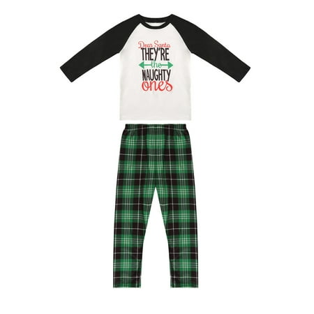 Matching Family Christmas Pajamas Letter Raglan Long Sleeve Tops and Plaid Pants
Matching Family Christmas Pajamas Letter Raglan Long Sleeve Tops and Plaid Pants
