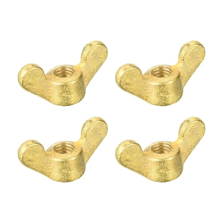 Brass Wing Nuts M6 Butterfly Nut Hand Twist Tighten Fasteners 4Pack