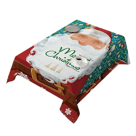 NEGJ Bibulous Tablecloth Decorated For Christmas(Santa Claus)