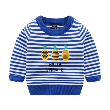 Crew Neck Autumn Outwear Clothes Soft Jumpers Knitted Clothes Boys Striped Sweater Long Sleeve 1-6 Years
Crew Neck Autumn Outwear Clothes Soft Jumpers Knitted Clothes Boys Striped Sweater Long Sleeve 1-6 Years