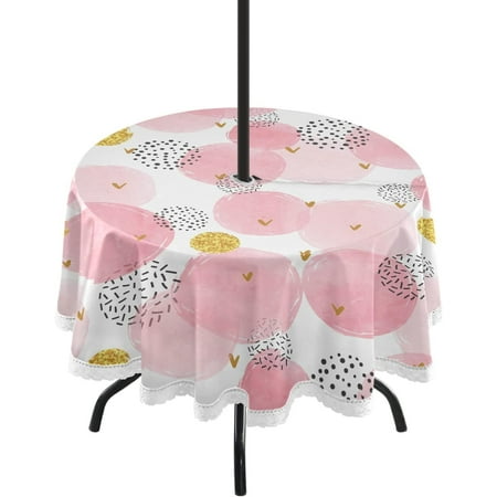 SKYSONIC Pink Polka Dots Round Tablecloth 60 Waterproof Outdoor Tablecloth with Umbrella Hole and Zipper for Kitchen Dining Picnic Party Home Decor
SKYSONIC Pink Polka Dots Round Tablecloth 60 Waterproof Outdoor Tablecloth with Umbrella Hole and Zipper for Kitchen Dining Picnic Party Home Decor