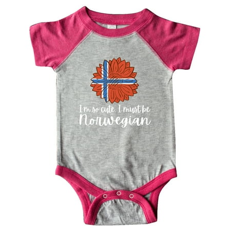 Inktastic I m So Cute I Must be Norwegian Sunflower Norway Flag Gift Baby Boy or Baby Girl Bodysuit 
Inktastic I m So Cute I Must be Norwegian Sunflower Norway Flag Gift Baby Boy or Baby Girl Bodysuit