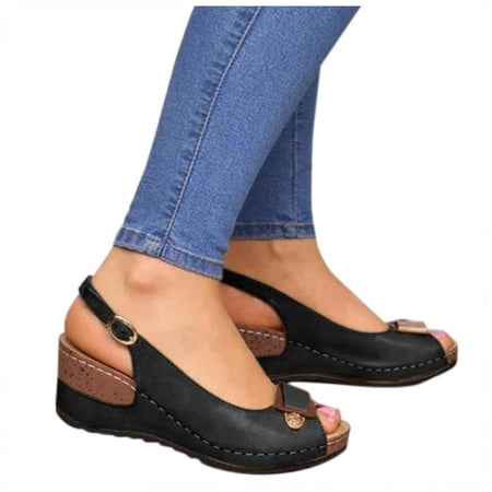Women Mid Heel Wedge Open Toe Sandals Summer Outdoor Stylish Fish Mouth Slip-Ons Shoes
Women Mid Heel Wedge Open Toe Sandals Summer Outdoor Stylish Fish Mouth Slip-Ons Shoes