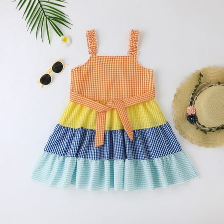 XMMSWDLA Toddler Girl Clothes Kids Baby Girls Fashion Cute Sleeveless Suspender Lattice Print Rainbow Striped Dress Deals Clearance
XMMSWDLA Toddler Girl Clothes Kids Baby Girls Fashion Cute Sleeveless Suspender Lattice Print Rainbow Striped Dress Deals Clearance