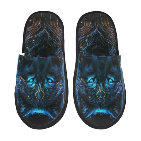 Fuzoiu Cool Blue Light Wolf Print Unisex Furry Slippers Plush Indoor Shoes Trendy House Slippers Anti-Skid EVA Sole House Shoes for Home Office and Travel -Medium
Fuzoiu Cool Blue Light Wolf Print Unisex Furry Slippers Plush Indoor Shoes Trendy House Slippers Anti-Skid EVA Sole House Shoes for Home Office and Travel -Medium