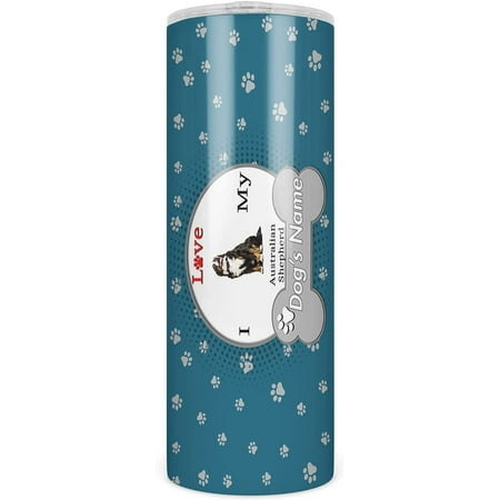 Athenstics Insulated Travel Skinny Tumbler Personalized Custom Name I Love My Dog Australian Shepherd 30oz Stainless Steel with Lid and Straw
Athenstics Insulated Travel Skinny Tumbler Personalized Custom Name I Love My Dog Australian Shepherd 30oz Stainless Steel with Lid and Straw