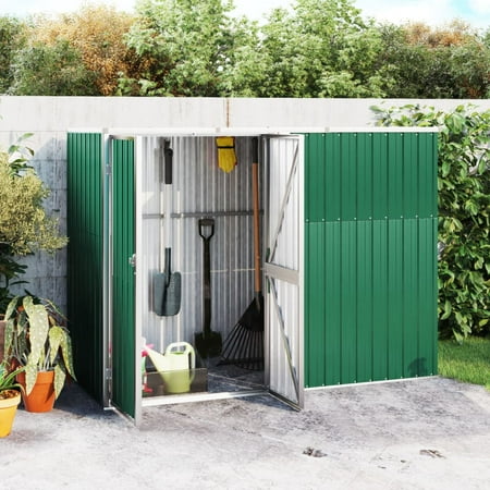 Andoer Garden Tool Shed Green 88.6 x35 x63.4 Galvanized Steel