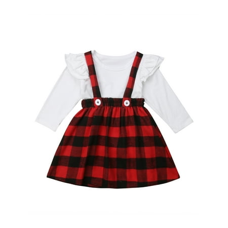 goowrom Baby Christmas Outfit Toddler Girl Ruffle Long Sleeve T-Shirt Plaid Overall Skirt
goowrom Baby Christmas Outfit Toddler Girl Ruffle Long Sleeve T-Shirt Plaid Overall Skirt