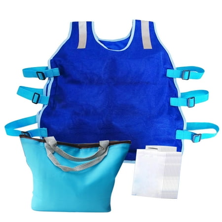 ipretty Ice Bag Vest | Summer Cooling Vest | Cooling Safety Vest With Ice Packs Cooling Gear For Hot Weather Reflective Strip Design Comes With 12 / 24 Ice Bags
ipretty Ice Bag Vest | Summer Cooling Vest | Cooling Safety Vest With Ice Packs Cooling Gear For Hot Weather Reflective Strip Design Comes With 12 / 24 Ice Bags