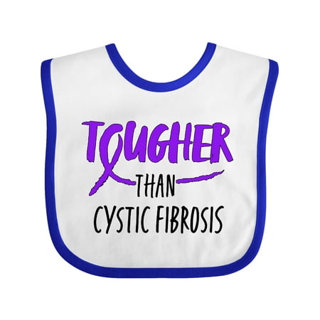 Inktastic Tougher than Cystic Fibrosis Gift Baby Boy or Baby Girl Bib