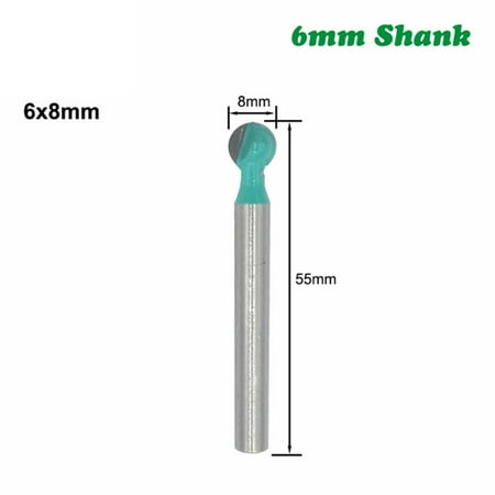 Leke 1pc 6mm Shank Ball Nose Round Carving Router Bit Cove Milling Bit Radius Core
Leke 1pc 6mm Shank Ball Nose Round Carving Router Bit Cove Milling Bit Radius Core