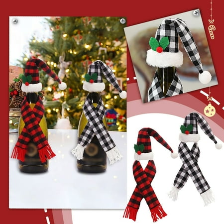 Veki 2PCS Christmas Decorations Kitchen Table Top Dress Up Props Plaid Set Red Bottle Set Bottle Bag Carry Bag
Veki 2PCS Christmas Decorations Kitchen Table Top Dress Up Props Plaid Set Red Bottle Set Bottle Bag Carry Bag
