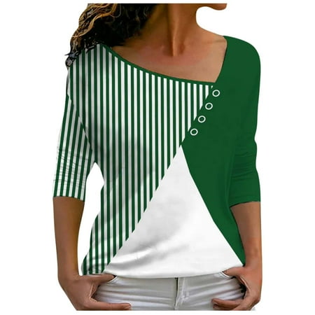 Ziloco Women s V- Neck Stripe Color Blocking Printing Recreational Long Sleeve Tops underscrub long sleeve women see through tops for women Green S
Ziloco Women s V- Neck Stripe Color Blocking Printing Recreational Long Sleeve Tops underscrub long sleeve women see through tops for women Green S