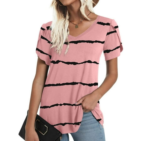 Simplmasygenix Women Tops Summer Clearance Women s Short Sleeve Print V-Neck T-Shirt Loose Casual Summer Tee Tops
Simplmasygenix Women Tops Summer Clearance Women s Short Sleeve Print V-Neck T-Shirt Loose Casual Summer Tee Tops