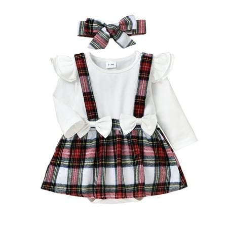 AIMAOMI Baby Girls Long Sleeve Plaid Bowknot Romper Bodysuit With Headbands 2PCS Outfits Set H
AIMAOMI Baby Girls Long Sleeve Plaid Bowknot Romper Bodysuit With Headbands 2PCS Outfits Set H