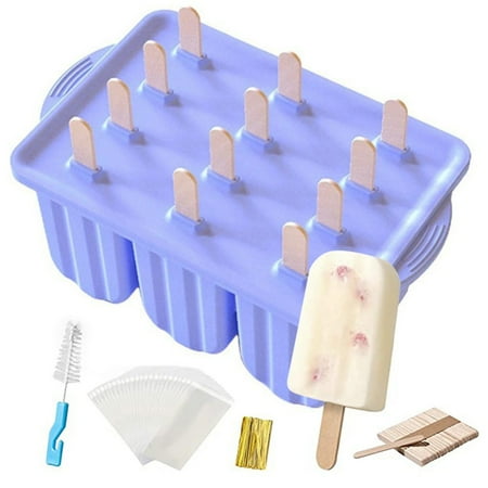 12 Cavities Silicone Popsicle Molds for Kids Adults Food Grade Popsicle Maker Molds Ice Cream Stick + Silicone Funnel + Tie Wire + Popsicle + Cleaning Brush + PVC Paper Card Box
12 Cavities Silicone Popsicle Molds for Kids Adults Food Grade Popsicle Maker Molds Ice Cream Stick + Silicone Funnel + Tie Wire + Popsicle + Cleaning Brush + PVC Paper Card Box