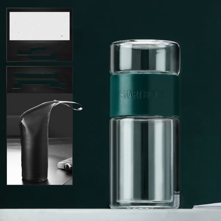 Livesture Double-layer Tea And Water Separated Glass Cups Tea Cups Creative Gift Cups Green with cup holder 200ML
Livesture Double-layer Tea And Water Separated Glass Cups Tea Cups Creative Gift Cups Green with cup holder 200ML