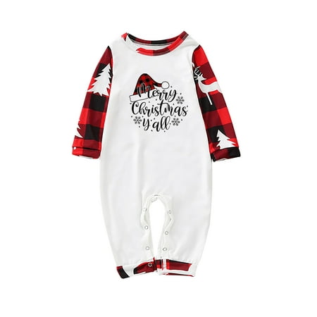 

Honeeladyy Fashionable Christmas Print Family European And American Pajamas Parent-child Suit Baby Red Sales Online