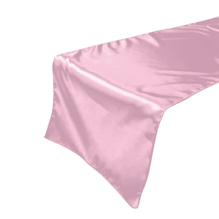 Shiny Satin Table Runner Solid Mauve