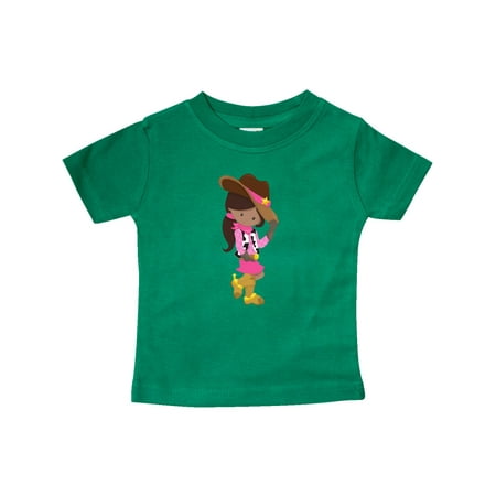 Inktastic African American Girl Cowboy Girl Cowboy Hat Gift Baby Girl T-Shirt