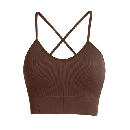 ZMHEGW Women s Sports Plus Size Bra Cross-Back Full Coverage Chest Pad Bra Solid Print Coffee M 1-Pack
ZMHEGW Women s Sports Plus Size Bra Cross-Back Full Coverage Chest Pad Bra Solid Print Coffee M 1-Pack