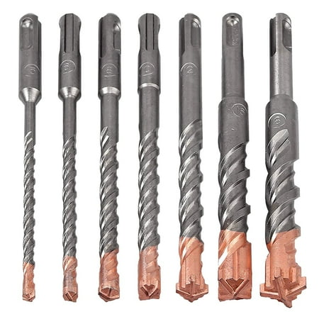 7 Pcs SDS Plus Hammer Drill Bit Set (4-Flute) for Concrete Brick Block Stone Masonry and Granite
7 Pcs SDS Plus Hammer Drill Bit Set (4-Flute) for Concrete Brick Block Stone Masonry and Granite