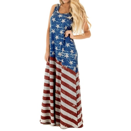 Women s Round-Neck Long Skirt Dress 4th of July American Flag Sleeveless Tank Maxi Dress with Pockets
Women s Round-Neck Long Skirt Dress 4th of July American Flag Sleeveless Tank Maxi Dress with Pockets