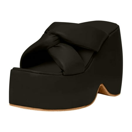 Lovskoo 2024 Women s Platform Wedges Sandals Open Toe Summer Cross Ladies Slides Thick Soled Shoes Casual Slippers Black
Lovskoo 2024 Women s Platform Wedges Sandals Open Toe Summer Cross Ladies Slides Thick Soled Shoes Casual Slippers Black