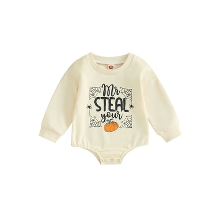 Emmababy Baby Boy Romper with Cobweb Pumpkin Print and Letters for Halloween
Emmababy Baby Boy Romper with Cobweb Pumpkin Print and Letters for Halloween