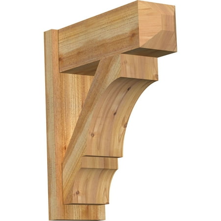 8 W x 22 D x 26 H Balboa Rough Sawn Craftsman Outlooker Western Red Cedar